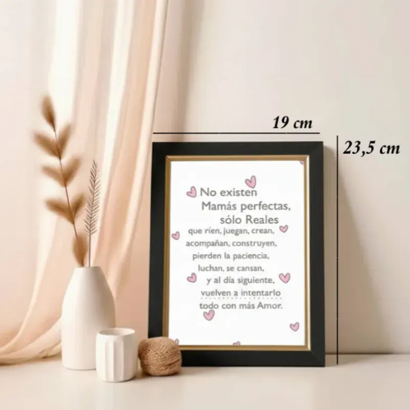 Cuadro negro con acabado de lujo