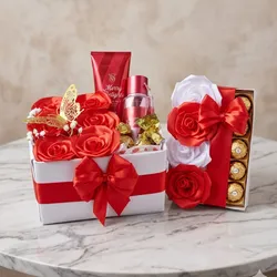 Combo de caja con bombones y set de crema Victoria Secret🎁✨❤️