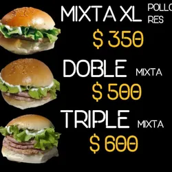 Hamburguesa de Res triple✨