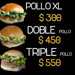 Hamburguesa doble pollo ✨