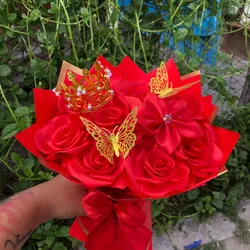 Ramo buchon de 10 rosas 🎁✨Disponibilidad