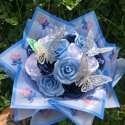 Ramo de Rosas temático de Stitch con corona y decoración de mariposas🎁✨