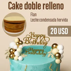 Cake doble de flan y leche condensada 