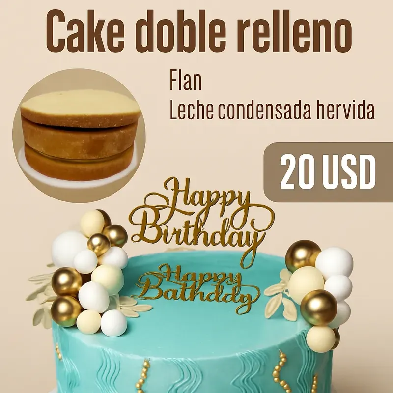 Cake doble de flan y leche condensada 