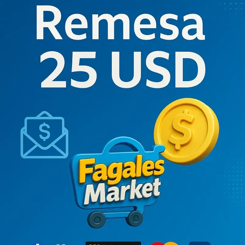 Remesa 25 USD