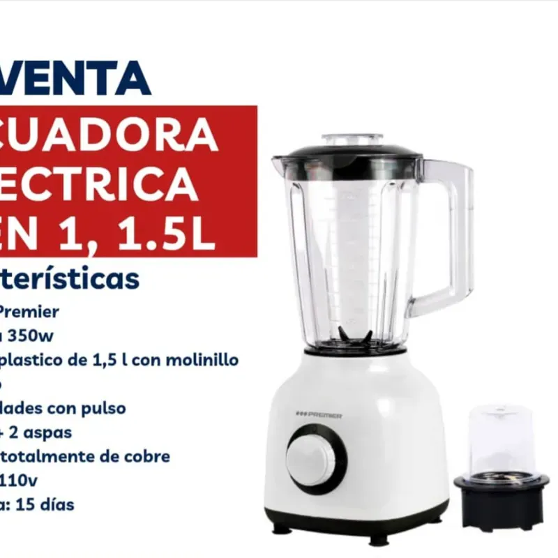 Batidora 2 en 1 con trituradora 