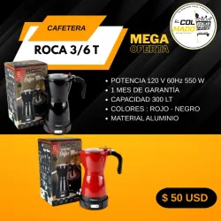 Cafetera Eléctrica Roca 3/6 Tazas