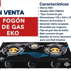 Fogon de Gas EKO de 3 Quemadores 