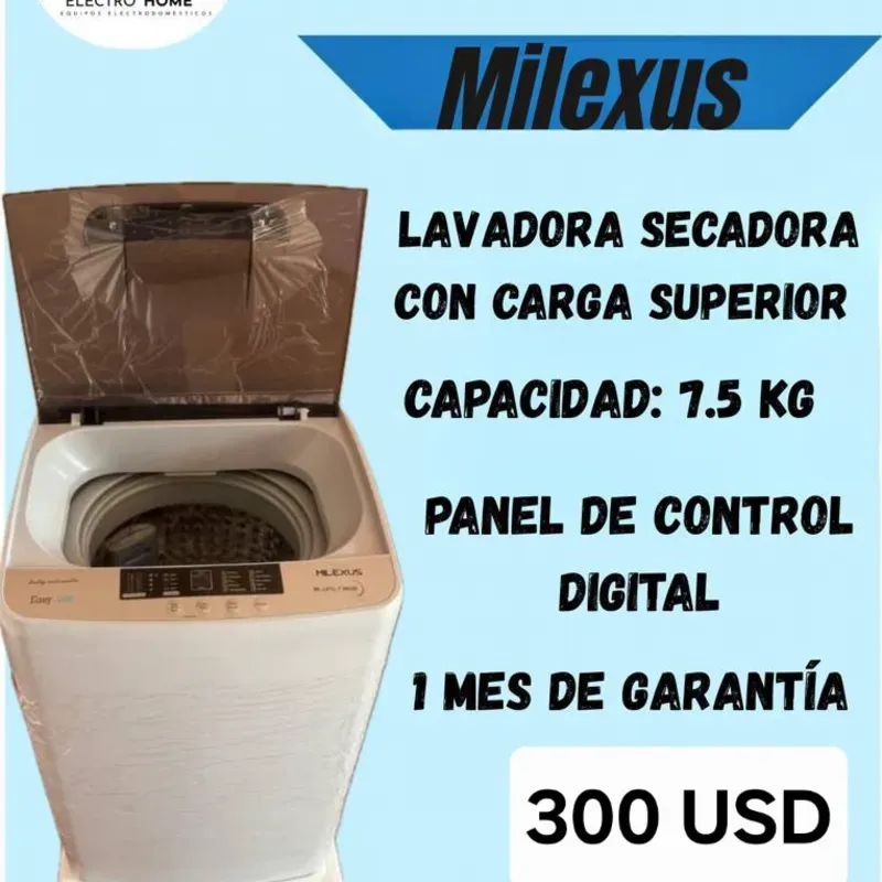 Lavadora Automática Milexus 7.5Kg