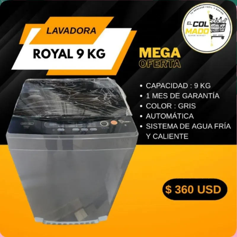 Lavadora Automática Royal 9 Kg