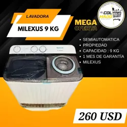 Lavadora Semi-Automatica Milexus 9Kg 