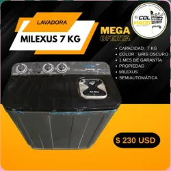 Lavadora Semiautomática Milexus 7Kg 