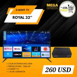 Smart TV Royal 32" con cajita externa Incluida 