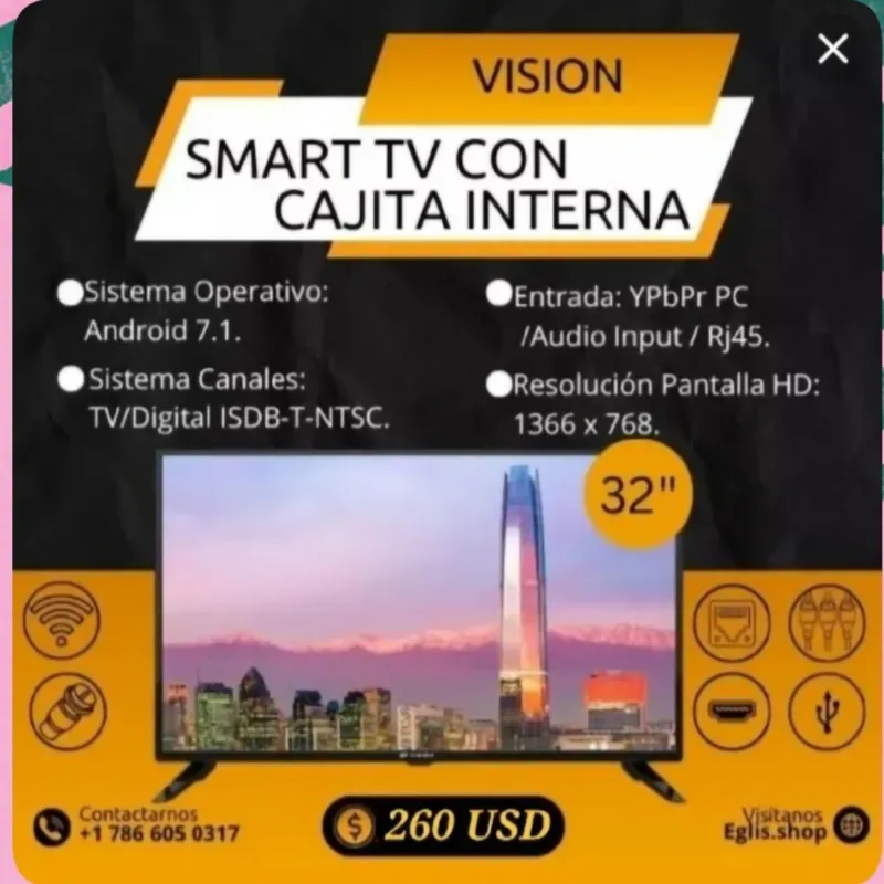 Smart TV Vision de 32" con Cajita Interna
