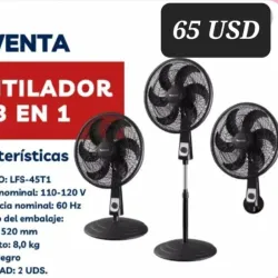 Ventilador 3 en 1, 5 aspas