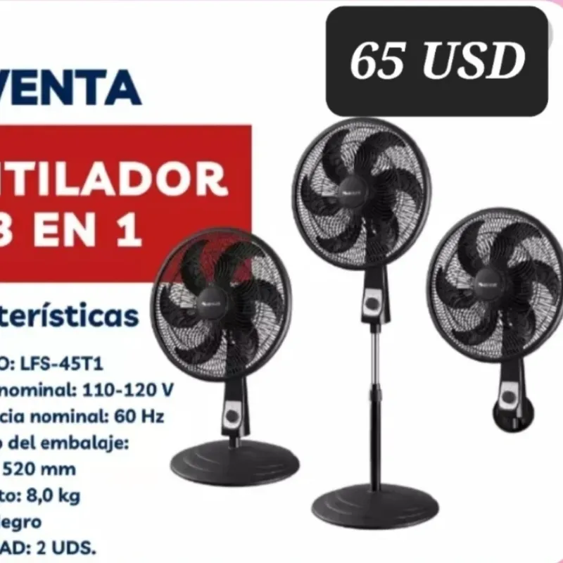 Ventilador 3 en 1, 5 aspas