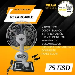 Ventilador Recargable de Mesa JMD