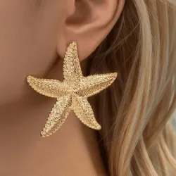 Aretes de estrella de mar grandes
