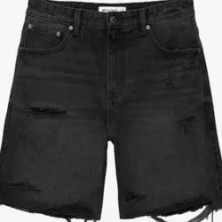 Bermuda Mezclilla Negra Talla 32