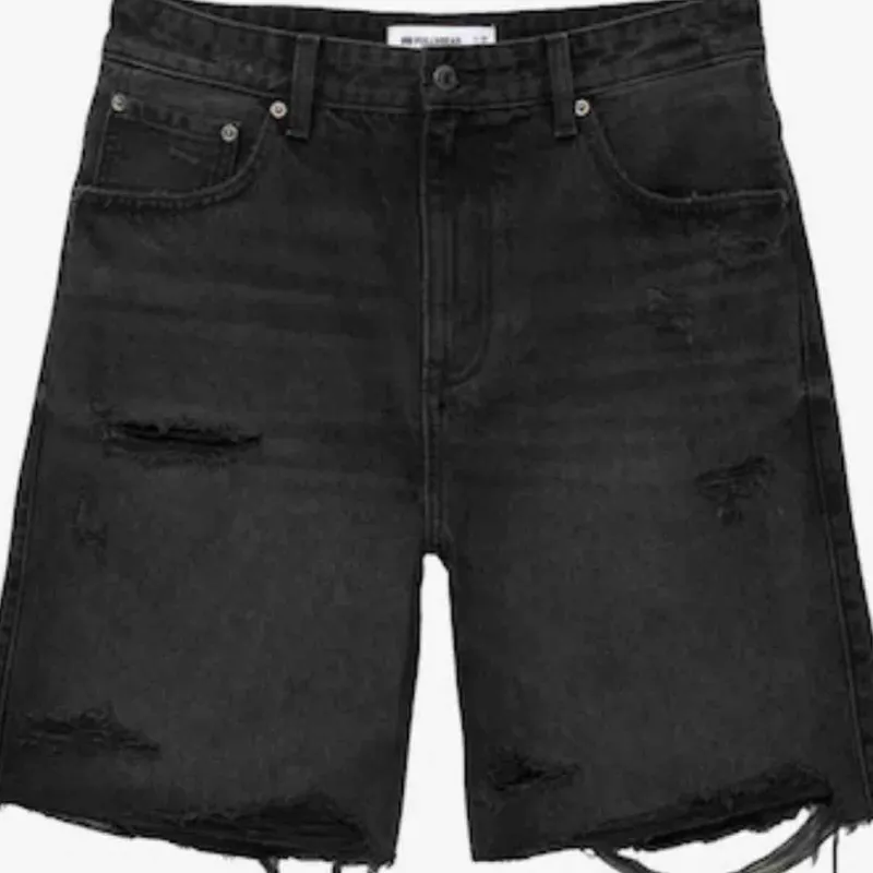 Bermuda Mezclilla Negra Talla 32