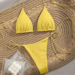 Bikini Amarillo de Nudo