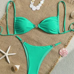 Bikini verde con estrella de mar