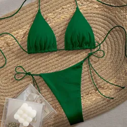 Bikini Verde de Nudo