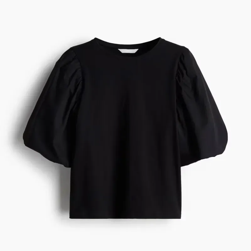 Blusa con mangas de globo H&M