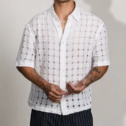 Camisa Zara de Hilo Blanca Talla L