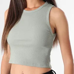 Camiseta Acanalado Gris C&A