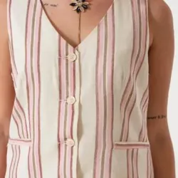 Chaleco con Rayas Stradivarius Talla S
