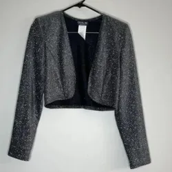 Chaleco de Brillo Plateado Talla S