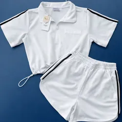 Conjunto de Short y Pullover con zipper Talla L-XL
