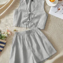 Conjunto de verano a rayas 
