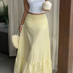 Falda casual de rayas