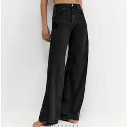 Pantalón Mezclilla Negro Pull&Bear Talla 34