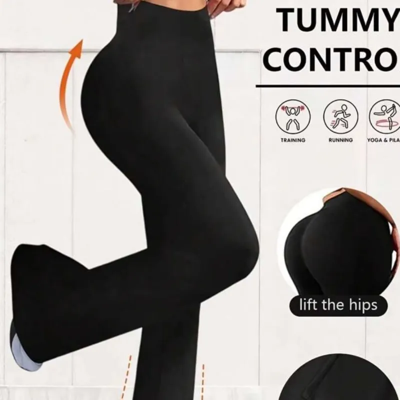 Pantalón Deportivo Pata ancha Negro Talla XS