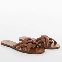 Sandalias trenzadas marrón MNG