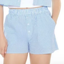 Short de rayas azul y blanco 