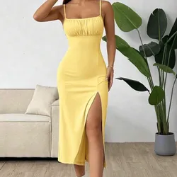 Vestido Amarillo ajustado al cuerpo