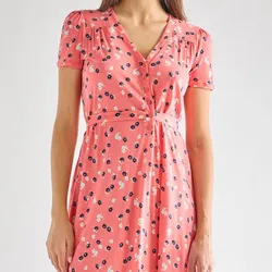 Vestido de flores salmón