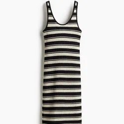 Vestido H&M acanalado Beige y Negro Talla Xs