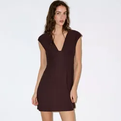 Vestido marrón ZARA Tallas-S/L