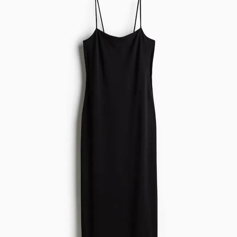 Vestido negro largo H&M