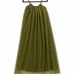 Vestido Verde Oliva con Malla