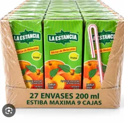 Caja de jugos sabor melocotón 200ml (27 unidades)