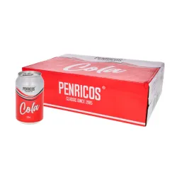 Caja de refresco de lata sabor cola 24 unidades