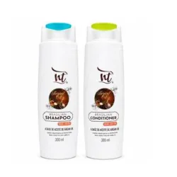 Juego de shampu y acondicionador Nt sin sal de aceite de argán  300ml