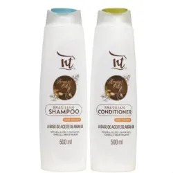 Juego de shampu y acondicionador Nt sin sal de aceite de argán 500ml