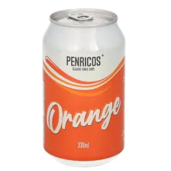 Refresco gaseado de lata sabor naranja